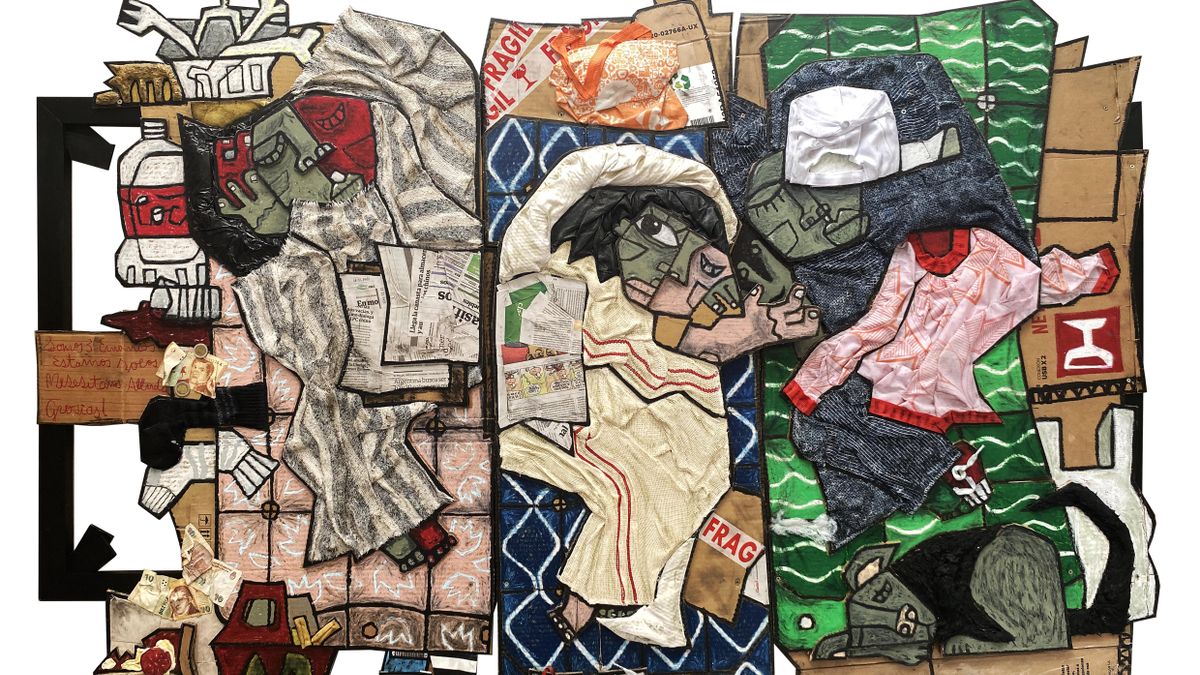 Acolchonados, collage de Gustavo Reinoso.