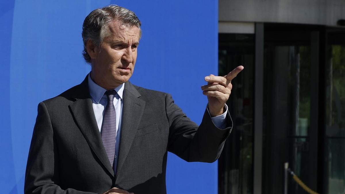 El presidente del PP, Alberto Núñez Feijóo. 