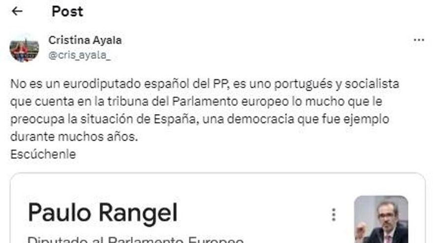 La alcaldesa de Burgos, del PP, alaba al vicepresidente de su partido en Europa creyendo que es socialista