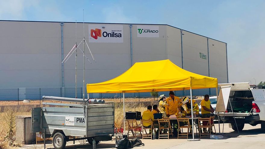 Puesto de mando del incendio entre Fontanar, Yunquera de Henares, Mohernando y Humanes, en Guadalajara