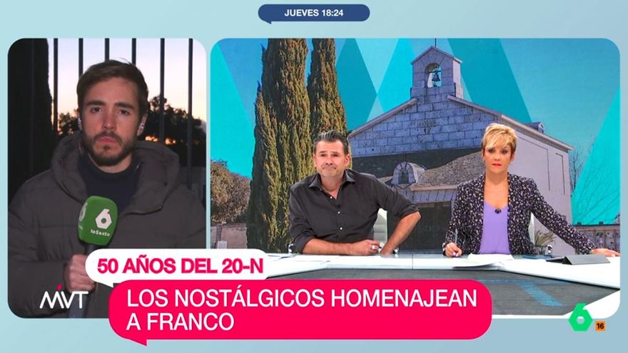 La broma de Iñaki López a un reportero de 'Más vale tarde' por cubrir un tributo a Franco: "Algo habrás hecho mal"