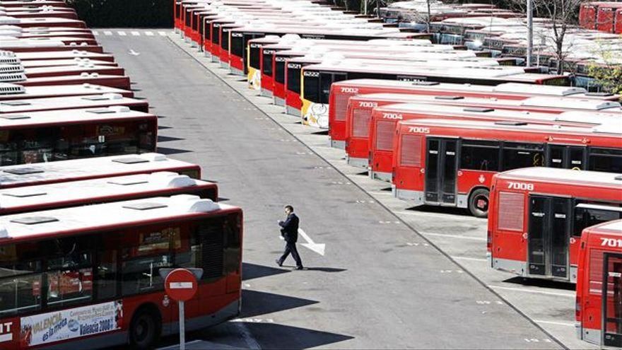 El parque de autobuses de la EMT en Valencia.