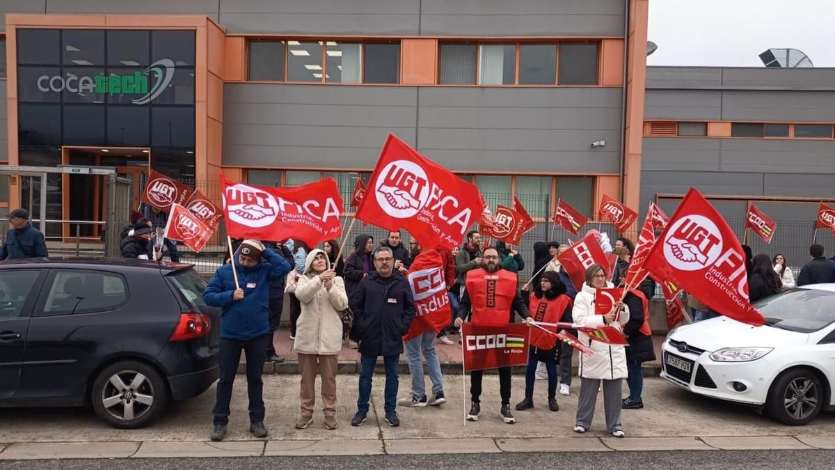 Protestas en la fábrica Cocatech de Nájera