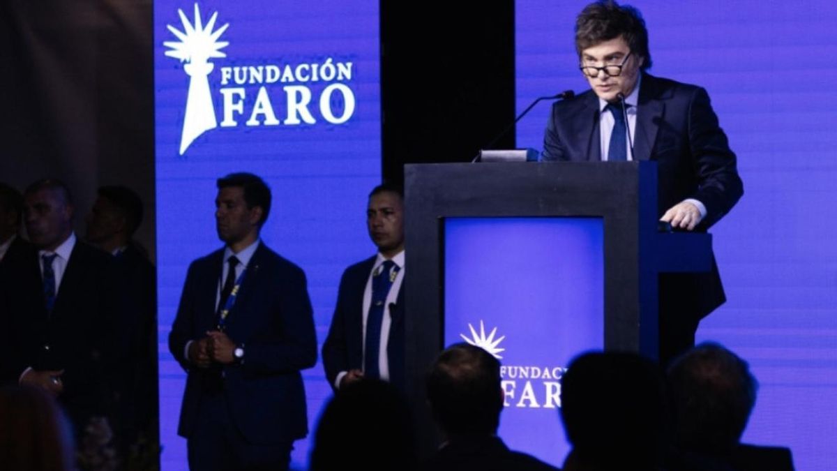 Milei en la inauguración de Faro.
