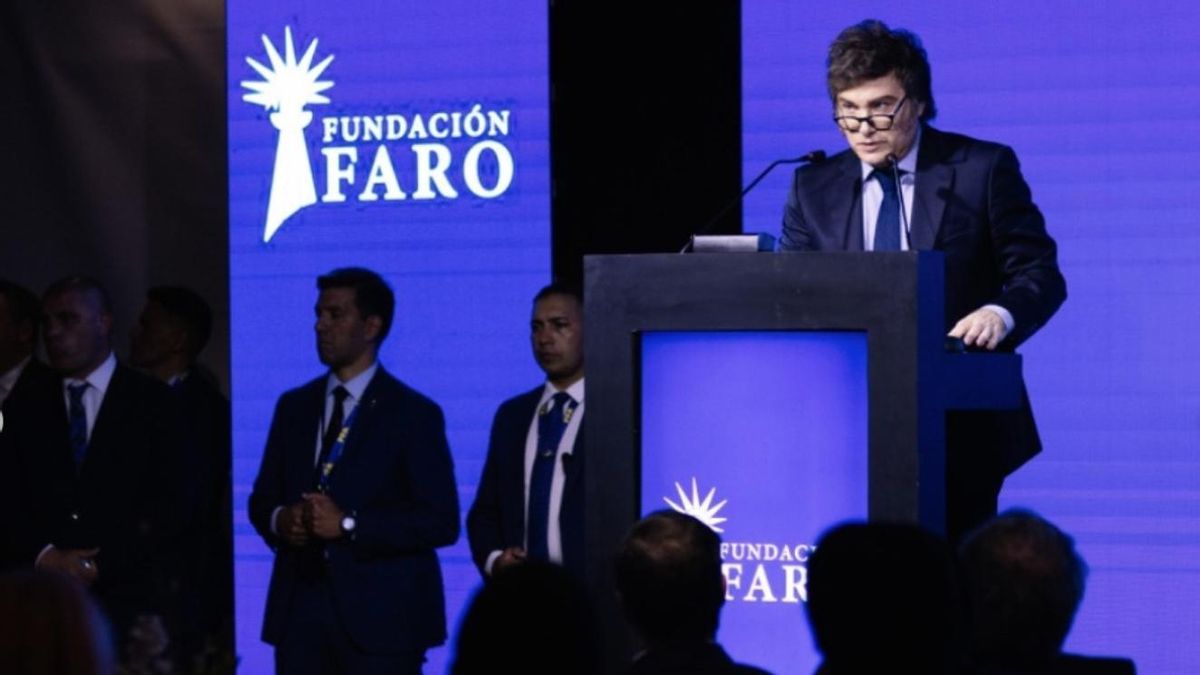 Milei en la inauguración de Faro.