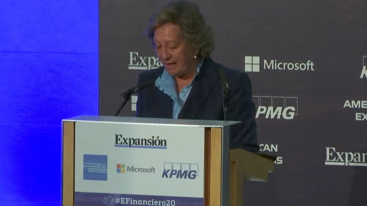 La presidenta de Unespa, Pilar González de Frutos, en la segunda jornada del XI Encuentro del Sector Financiero organizado por KPMG y Expansión.