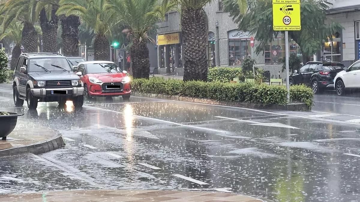 Imagen de archivo de un día de lluvias en Los Llanos de Aridane.