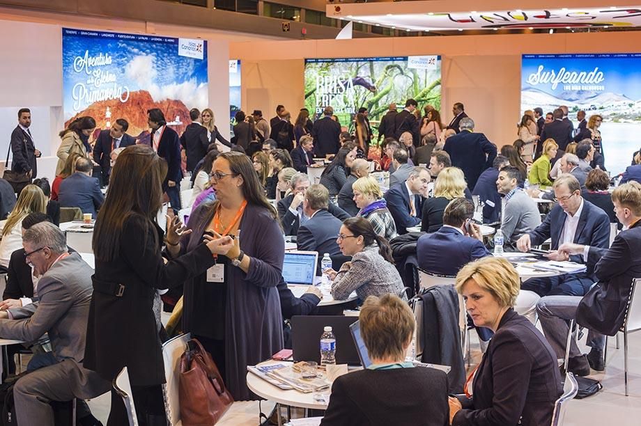 Así lució el 'stand' de Canarias en la segunda jornada de Fitur. (Foto: Nacho González).