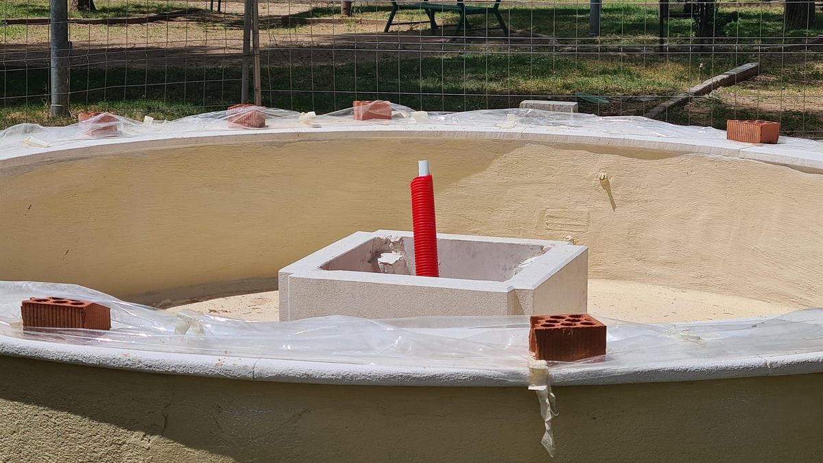 Fuente nueva del parque, en construcción