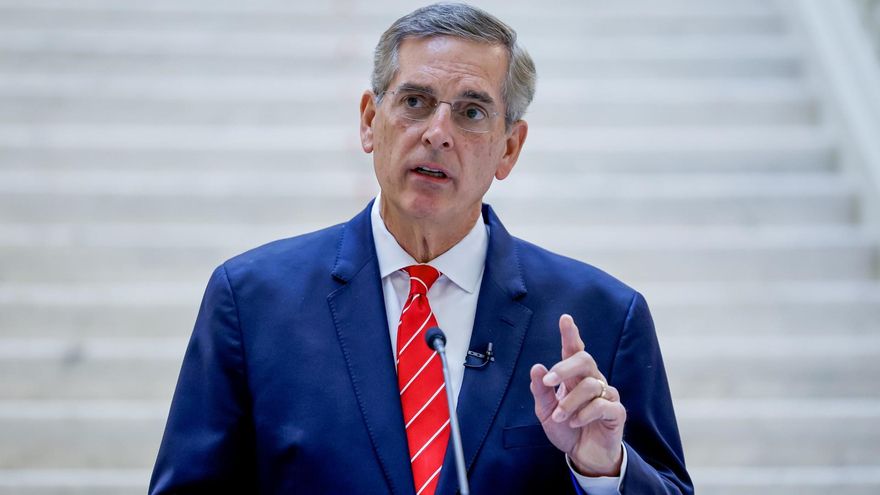 El secretario de estado de Georgia, Brad Raffensperger, en una rueda de prensa en Atlanta el 30 de octubre de 2024.