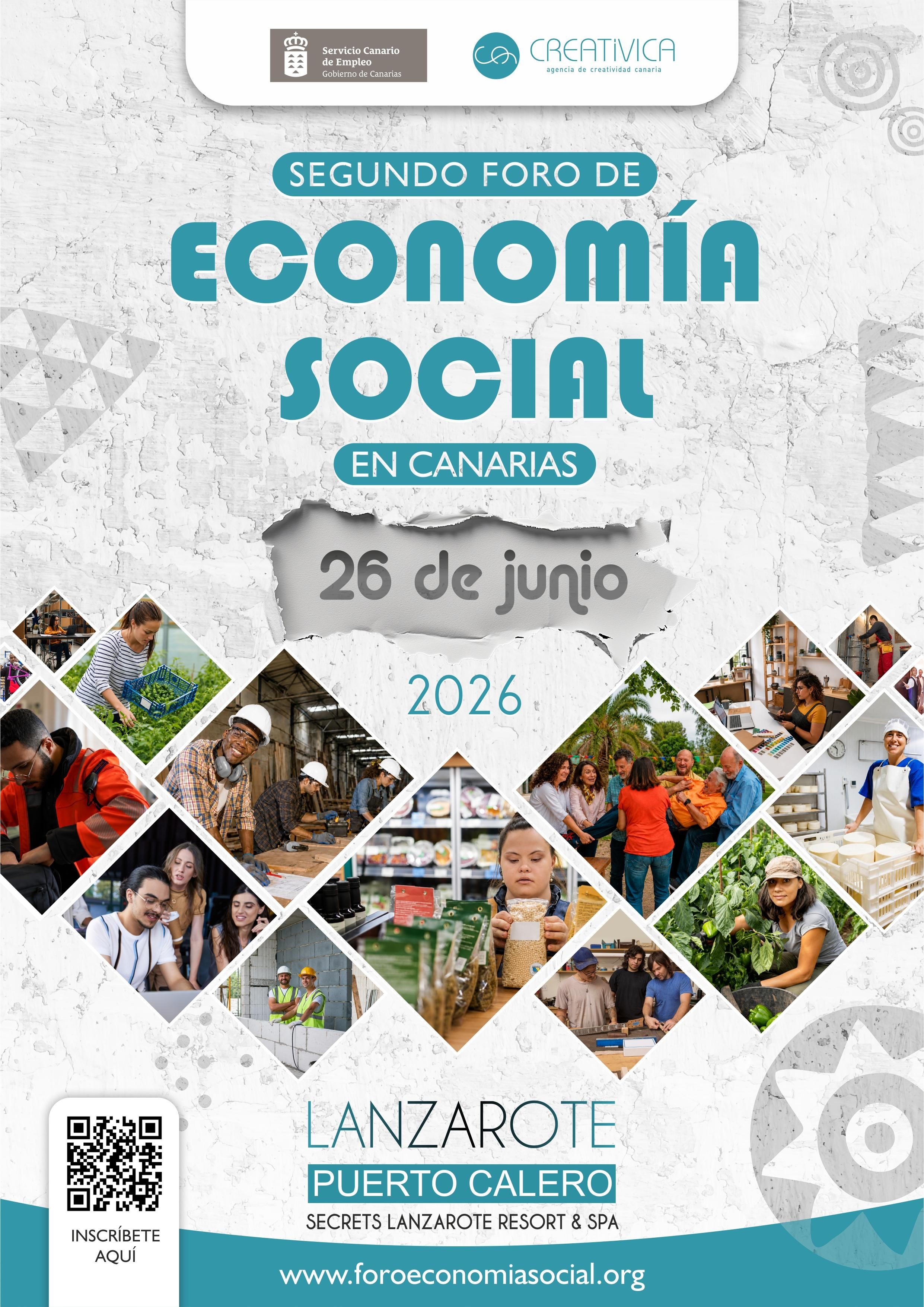 Cartel del II Foro de Economía Social.