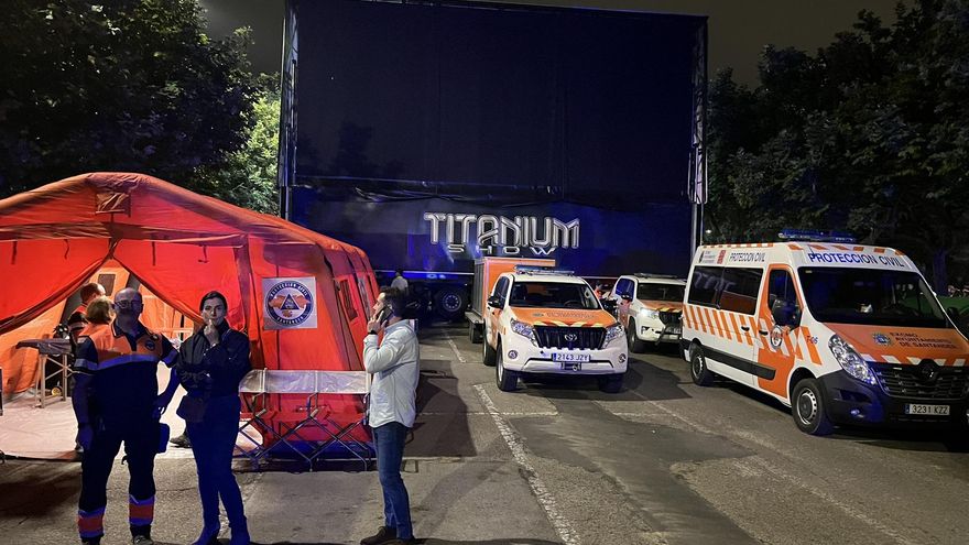 Agrupación de Protección Civil en labores de apoyo