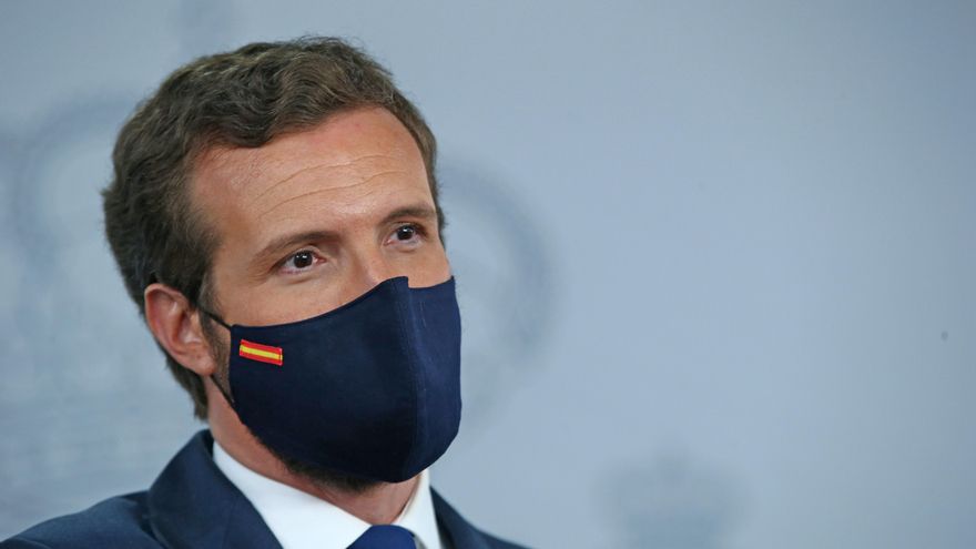 El presidente del PP, Pablo Casado