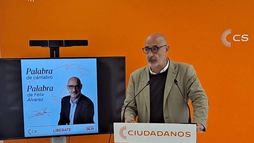 El candidato de Ciudadanos a la Presidencia de Cantabria, Félix Álvarez