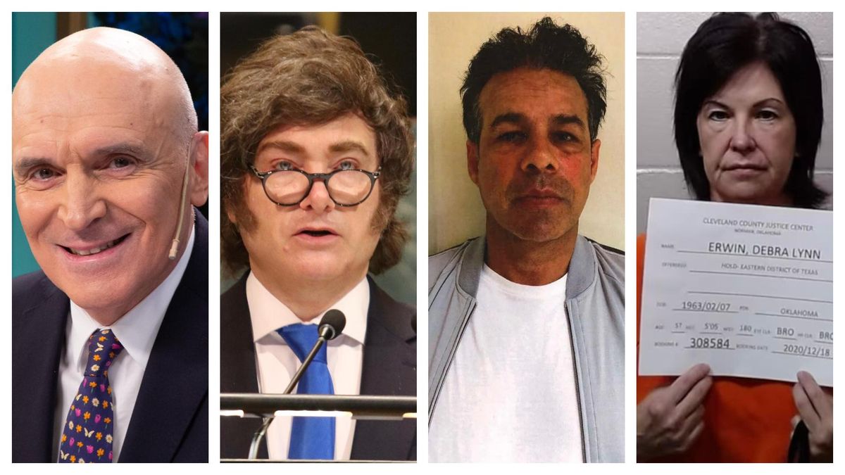 José Luis Espert, Javier Milei, Federico "Fred" Machado, y Debra Lynn Mercer-Erwin, protagonistas del escándalo que provocó una crisis en el Gobierno.