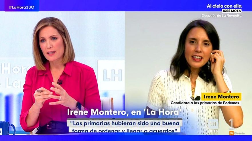 El intercambio entre Silvia Intxaurrondo e Irene Montero en RTVE sobre las primarias en la izquierda