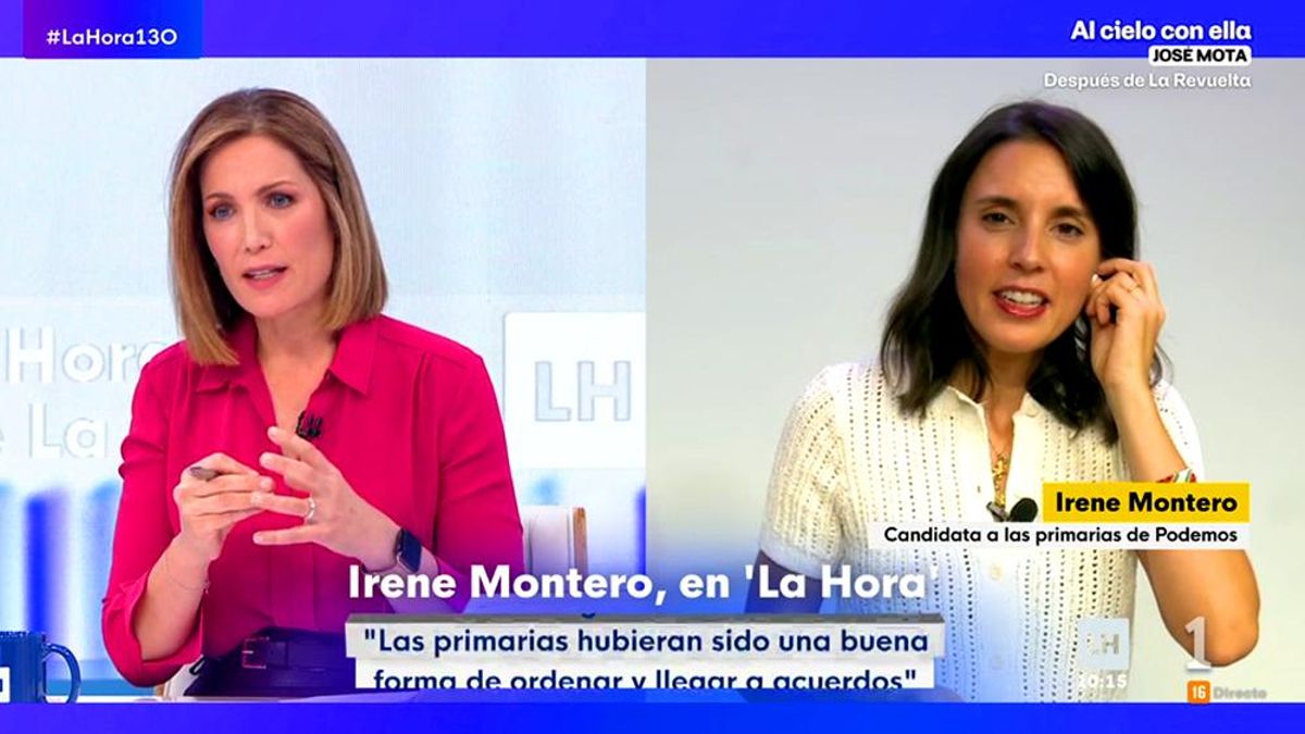 El intercambio entre Silvia Intxaurrondo e Irene Montero en RTVE sobre las primarias en la izquierda