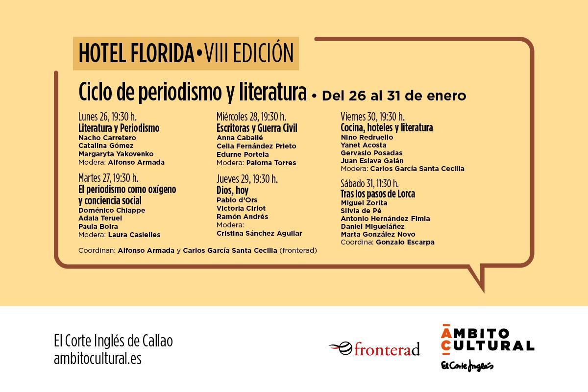 Programa del VIII ciclo Hotel Florida