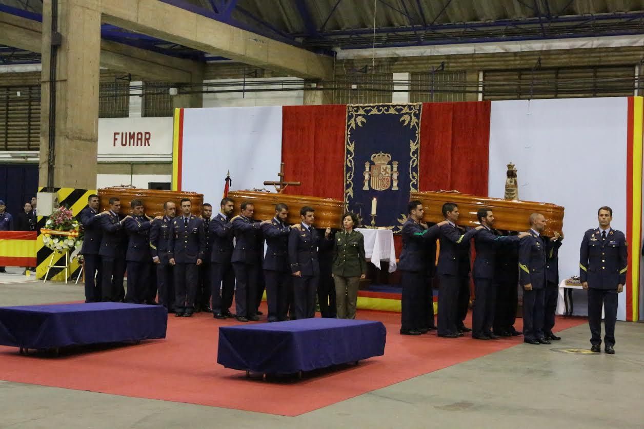 Funeral por los militares del SAR fallecidos en accidente de helicóptero. (ALEJANDRO RAMOS)