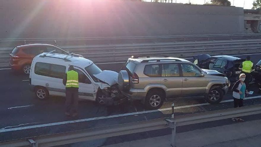 Accidente múltiple en la TF-1