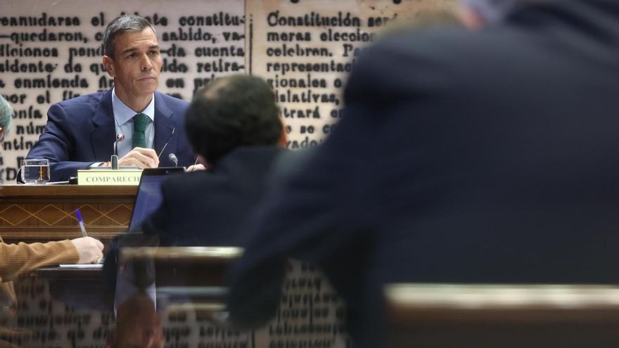 El presidente del Gobierno, Pedro Sánchez, comparece ante la Comisión de Investigación sobre el caso Koldo, en el Senado.