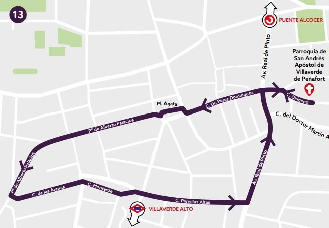 Recorrido de la procesión de Jesús Nazareno y la Santísima Virgen de la Soledad del Jueves Santo