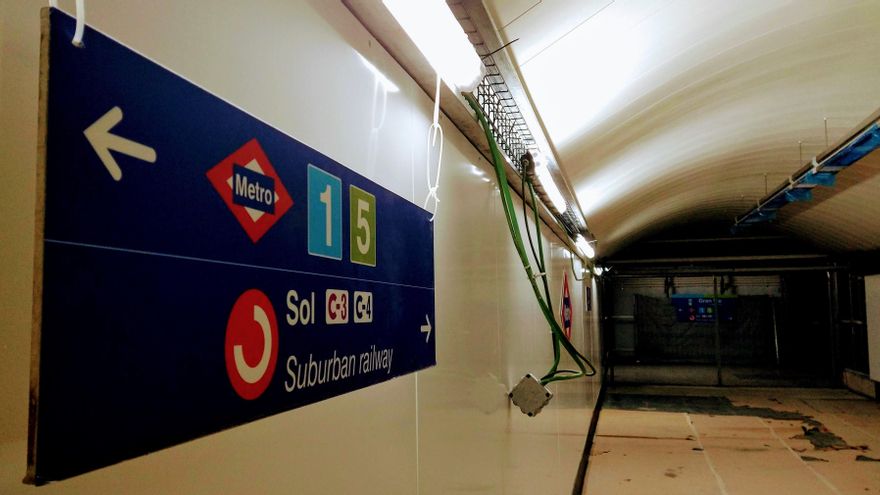 Llegar al Cercanías de Sol y salir por Gran Vía: el túnel que se abre 12 años después de ser construido