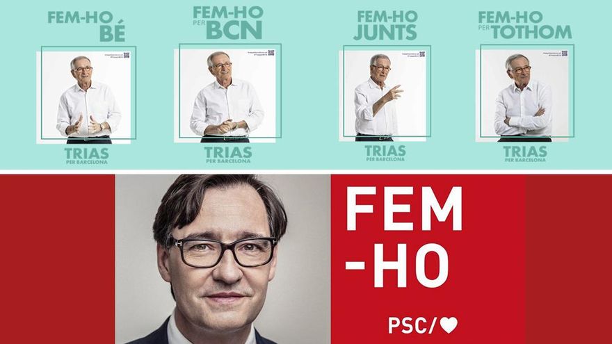 Junts copia un lema del PSC para la campaña de Xavier Trias en Barcelona