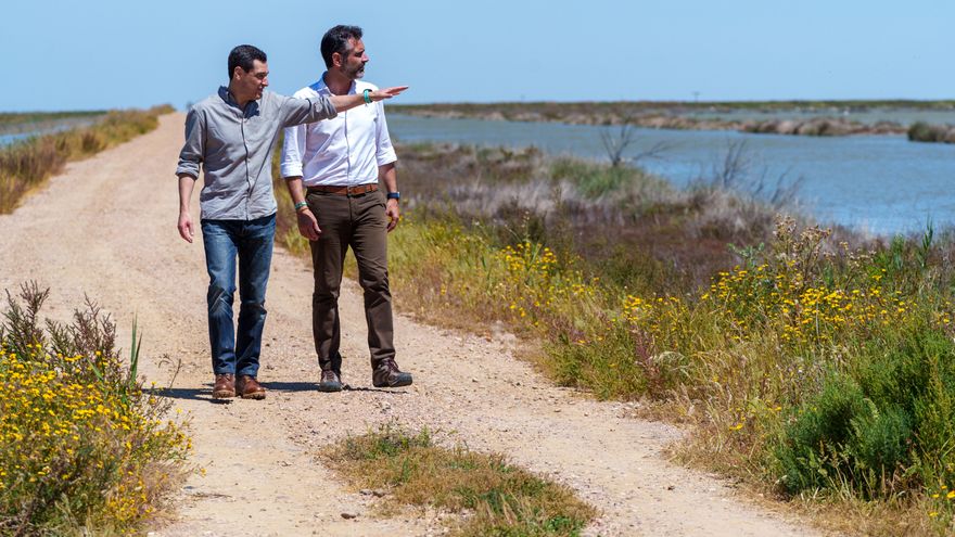 Moreno saca pecho de la compra de Veta la Palma, la "joya natural" destinada a ampliar Doñana