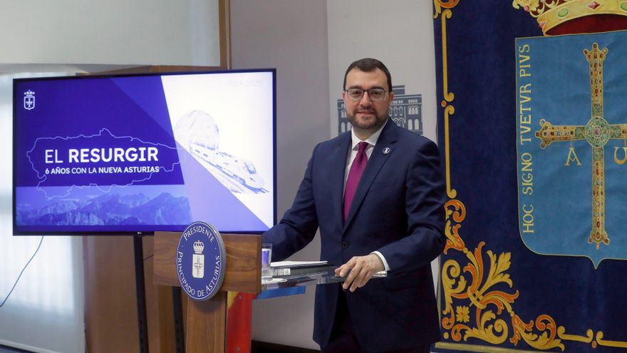 El presidente del Principado de Asturias, Adrián Barbón