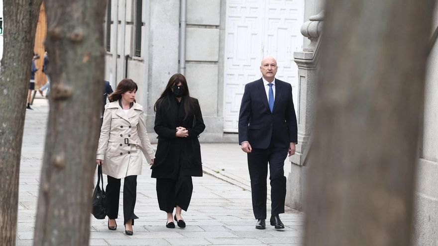 La expareja del exministro Ábalos Jesica Rodríguez a su llegada al Tribunal Supremo.