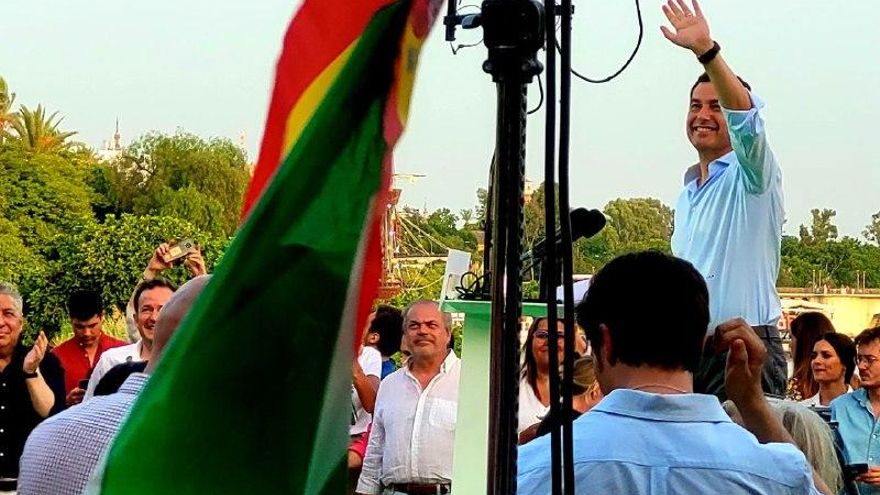 Moreno cierra campaña en estado de éxtasis: "¡No es sólo un cambio de Gobierno, sino de mentalidad de Andalucía!"