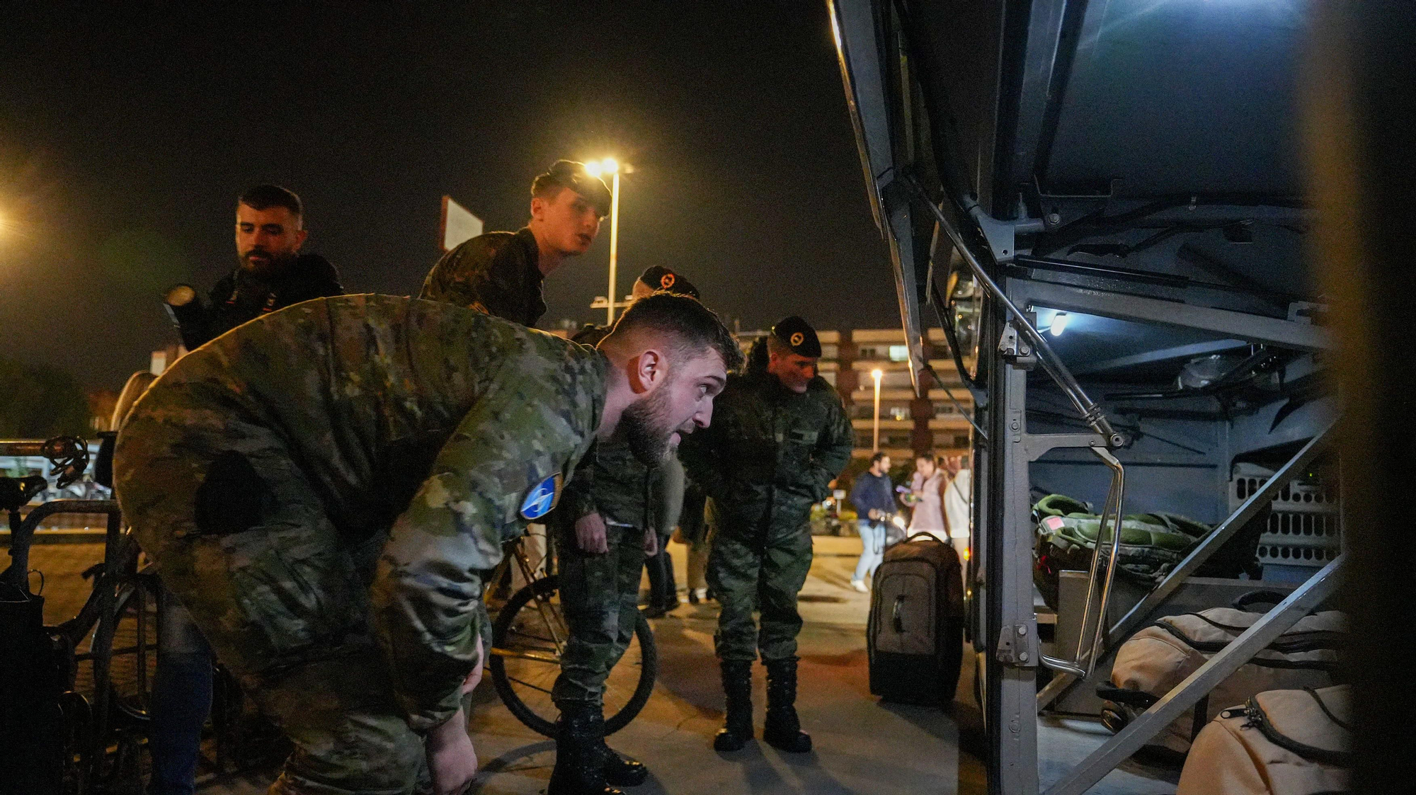 Llegada de la 1º rotación del contingente eFP XVII, con los componentes de la Brigada 'Guzmán el Bueno' X.