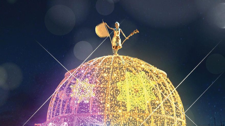 Templo de luz que se podrá disfrutar en la Plaza de San Francisco de Sevilla desde este jueves 8 de diciembre y hasta el 6 de enero.