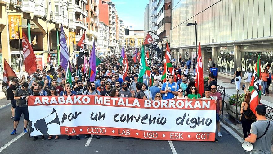 CCOO, LAB y UGT firman un preacuerdo en el Metal de Álava a las puertas de una nueva huelga