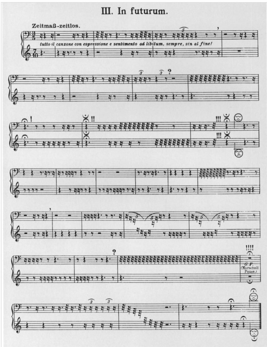 Partitura de In Futurum, de Erwin Schulhoff