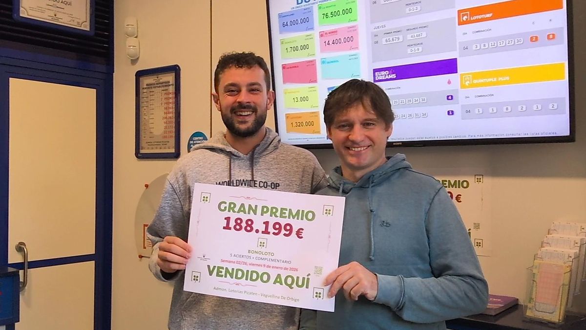 La Bonoloto deja más de 188.000 euros en Veguellina de Órbigo con un premio de segunda categoría