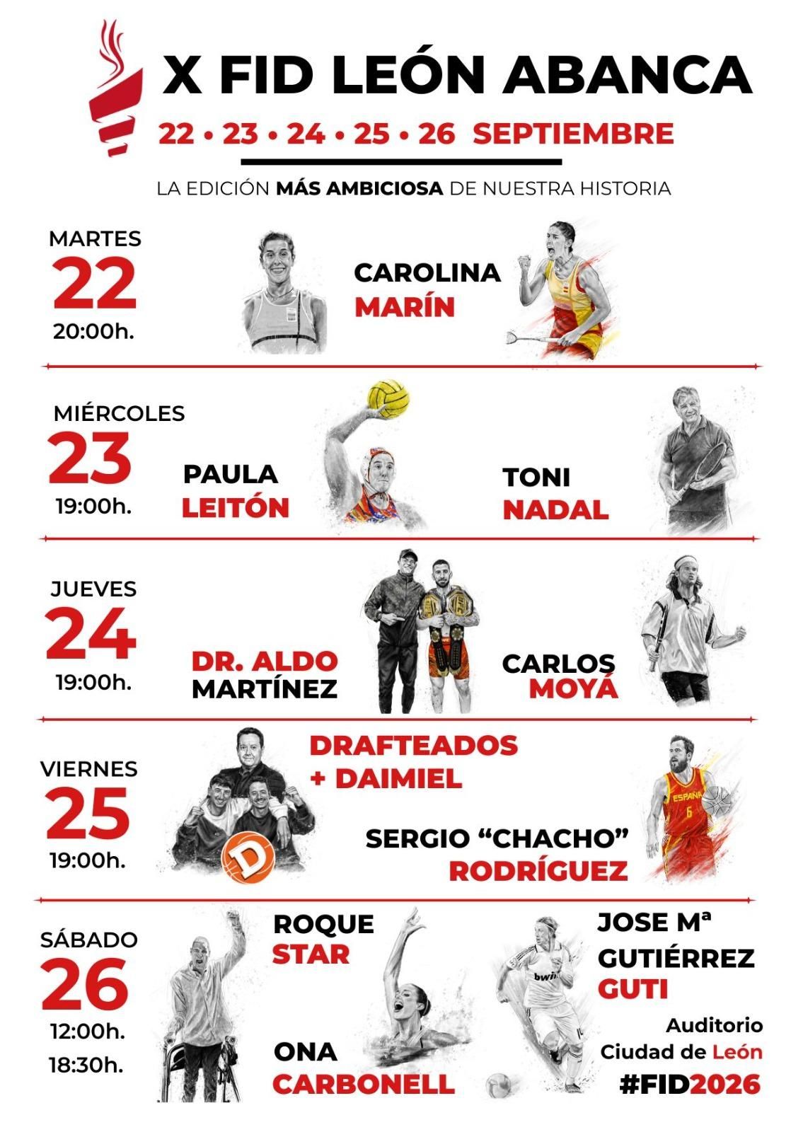 Calendario y participantes en el FID León en su décima edición.