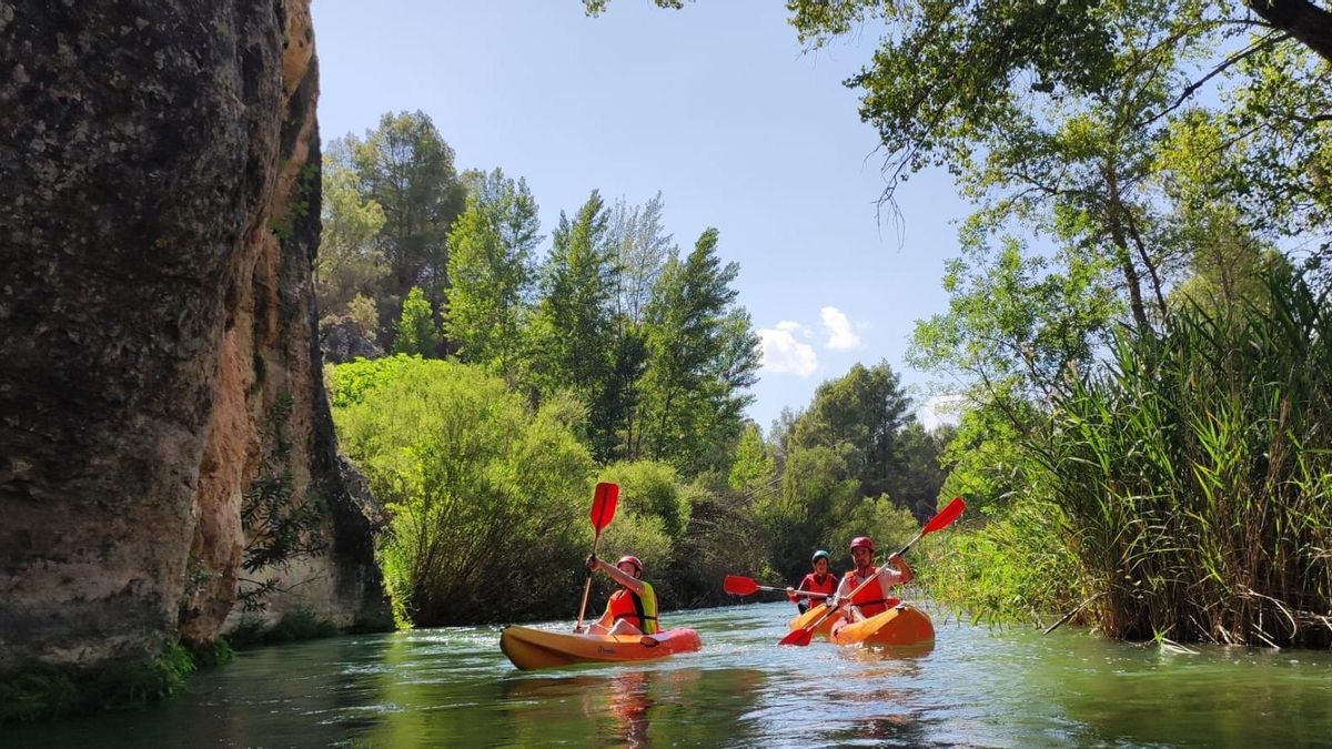 Ruta en kayak en el río Segura, en Murcia.