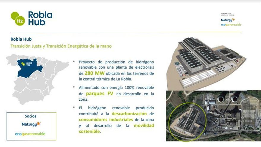Notas sobre la hidrogenizadora de La Robla de Enagás Renovable y Naturgy.