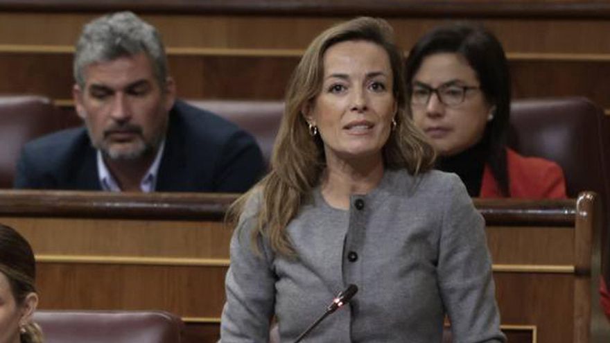 Carmen Navarro, diputada del PP, en una sesión de control.