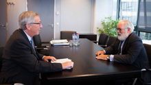 Jean-Claude Juncker y Miguel Arias Cañete.