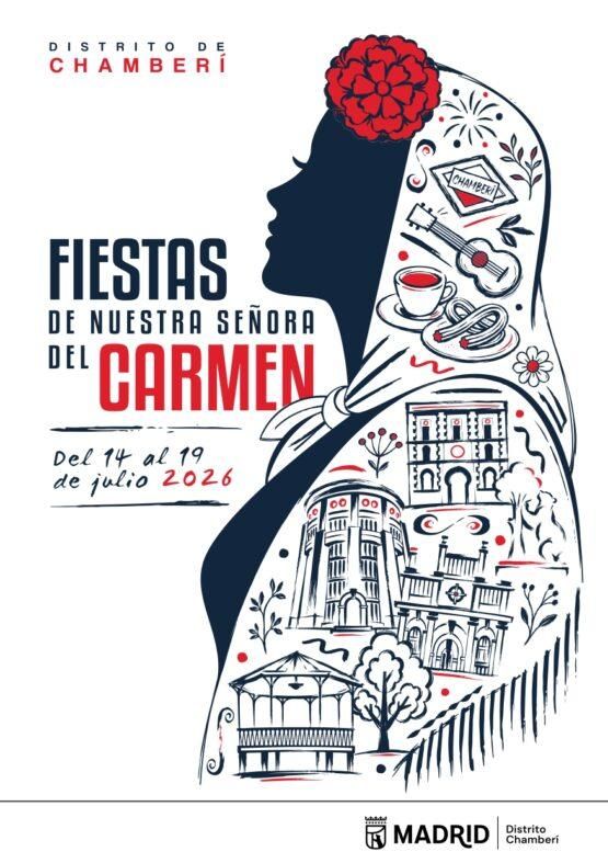 Cartel de las Fiestas del Carmen 2026 en Chamberí