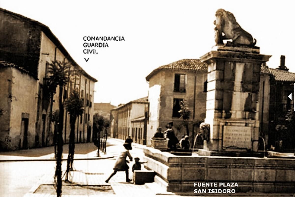 La comandancia de la Guardia Civil de León estaba en 1936 frente a San Isidoro, donde hoy está la Audiencia Provincial de Justicia.