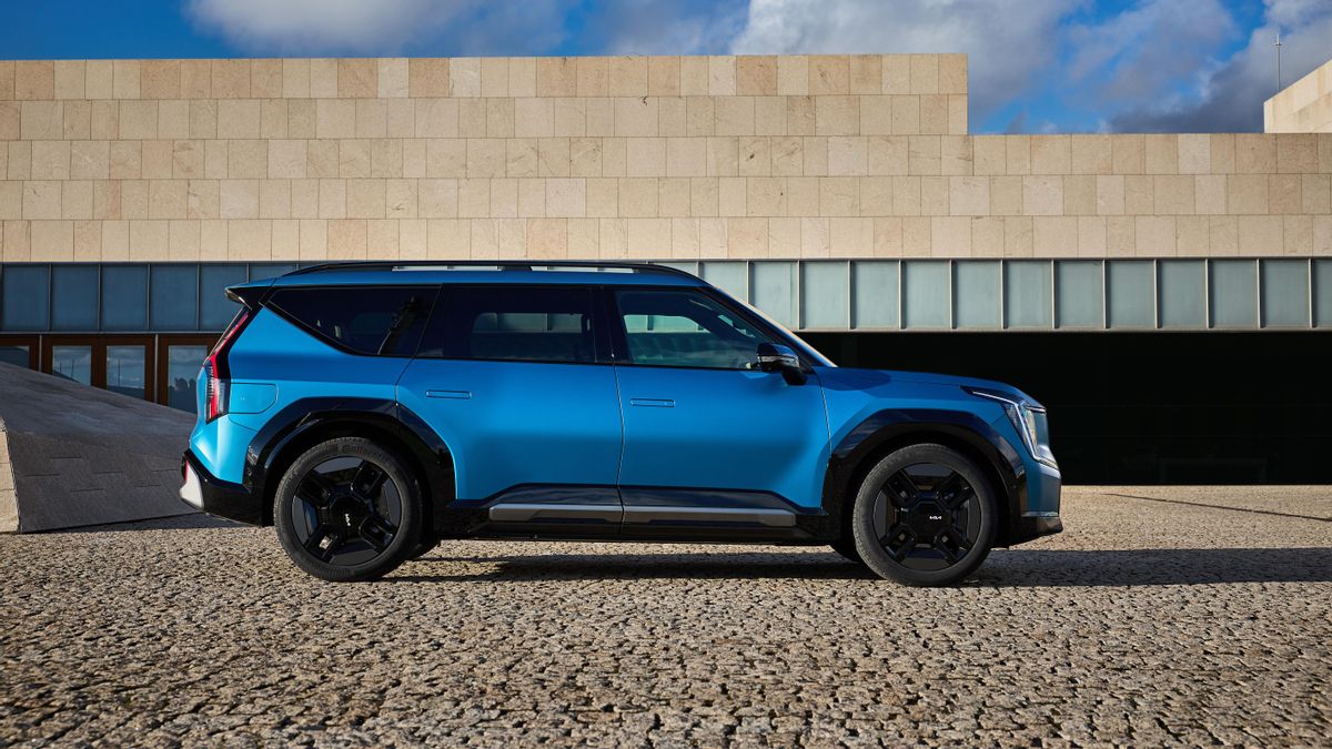 Vista lateral del SUV eléctrico de Kia.