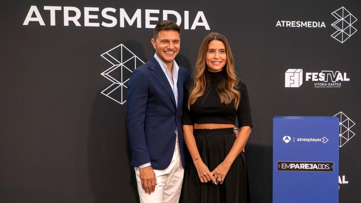 Joaquín Sánchez y Susana Saborido en la presentación de 'Emparejados'