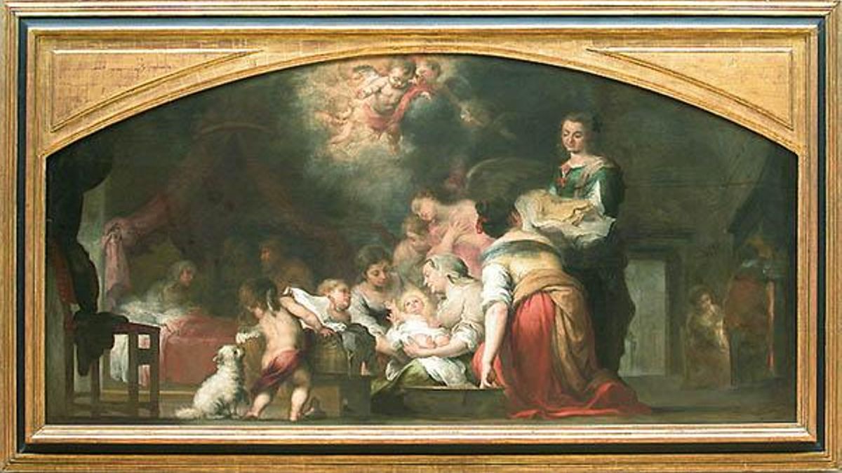 'El nacimiento de la Virgen' de Murillo