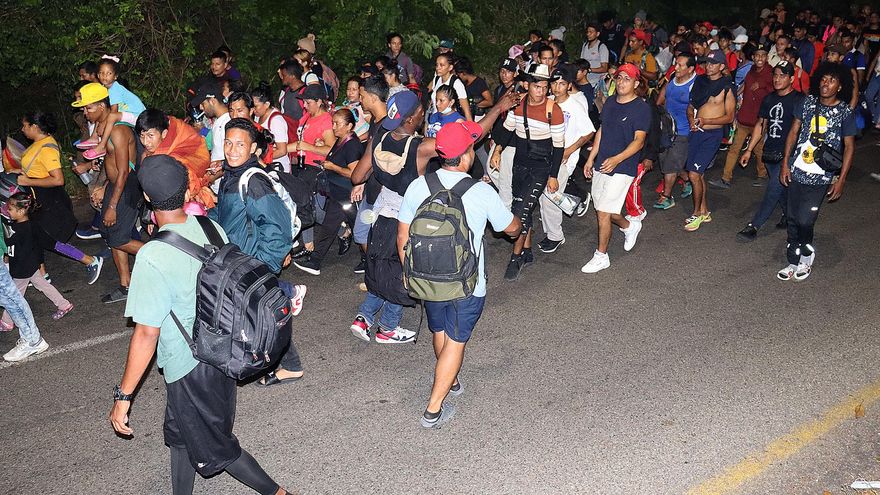 Caravana de venezolanos parte del sur de México pese a nuevas medidas de EEUU