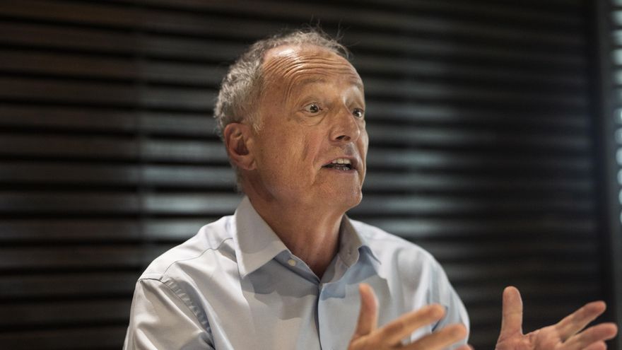 Manel Pérez, durante la entrevista