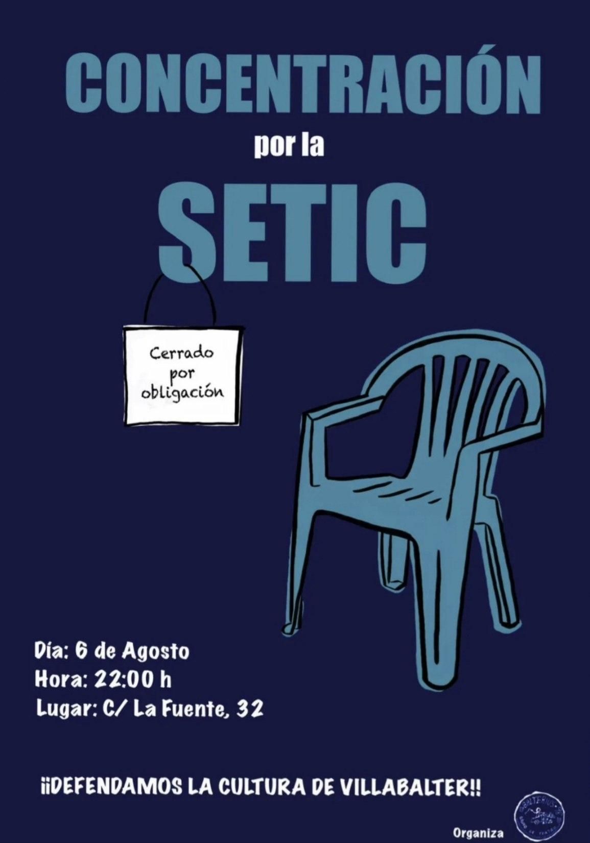 Concentración contra la Setic.